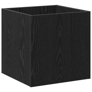vidaXL Bloempot Box Zwart Eiken 40 x 40 x 40 cm Bewerkt hout