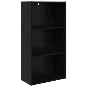 vidaXL Boekenkast 60 x 30 x 114 cm Bewerkt hout Zwart Eiken