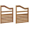 vidaXL Armleuningen 2 pcs Bruin 59 x 4 x 73 cm Bewerkt hout