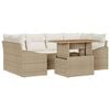 vidaXL Tuinbankenset 7 st Beige en Cr&egrave;me