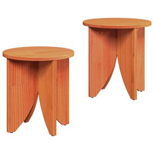 vidaXL Salontafel 2 st Wasbruin 41,5 x 41,5 x 44 cm