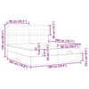vidaXL Ottoman bed met matrassen 180x200cm stof donkerbruin