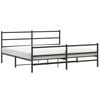 vidaXL Bedframe met hoofd- en voeteneinde&nbsp;metaal zwart 183x213 cm