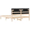 vidaXL Bedframe met Gevoerd Hoofdgedeelte Zwart 150 x 200 cm