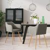 vidaXL Eetkamerstoelen 2 st fluweel lichtgrijs
