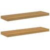 vidaXL Wandplank met opslag 2 pcs Bruin 80 x 23,5 x 4 cm Bewerkt hout