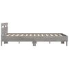 vidaXL Bedframe met hoofdeinde en LED grijs sonoma eiken 140x190 cm