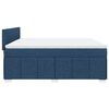 vidaXL Boxspring met matras stof blauw 200x200 cm