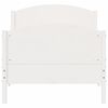vidaXL Bedframe zonder matras massief grenenhout wit 75x190 cm