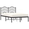 vidaXL Bedframe met hoofdbord metaal zwart 120x200 cm