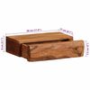 vidaXL Wandschappen 2 st 30x17x8 cm massief acaciahout