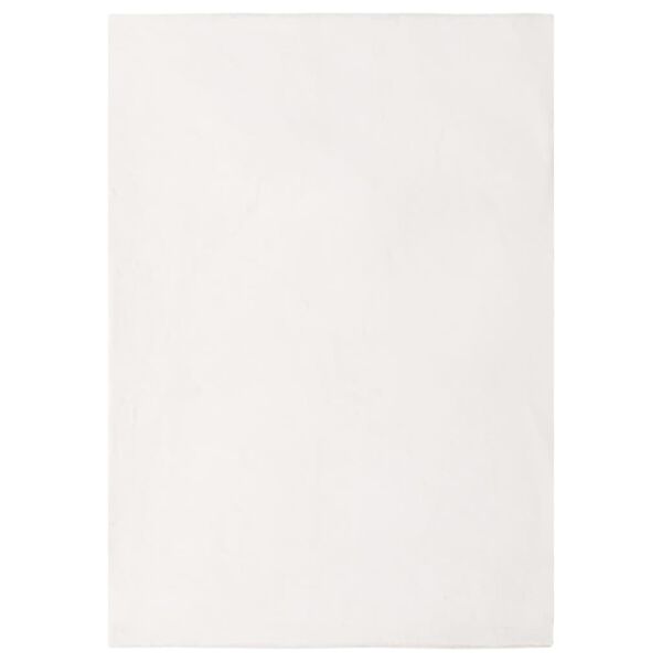 vidaXL Vloerkleed 200x300 cm kunstkonijnenbont cr&egrave;mekleurig