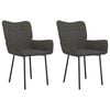 vidaXL Eetkamerstoelen 2 st fluweel donkergrijs
