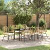 vidaXL Tuin Eetset 7 pcs Bruin poly rattan