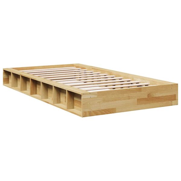 vidaXL Bedframe zonder matras 80x200 cm massief hout eiken