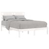 vidaXL Bedframe massief hout wit 120x190 cm