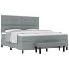 vidaXL Boxspringbed met hoofdeinde Lichtgrijs 180 x 200 cm Stof