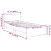 vidaXL Bedframe met hoofdeinde Artisan Eiken 90 x 190 cm Bewerkt hout