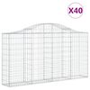 vidaXL Schanskorven 40 st gewelfd 200x30x100/120 cm ijzer