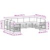 vidaXL Sofa-Sets 9 pcs Natuurlijk en Beige Massief Acaciahout