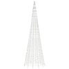 vidaXL LED-kerstboom aan vlaggenmast 1534 LEDs koud wit 500 cm