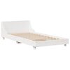 vidaXL Bedframe zonder matras massief grenenhout wit 75x190 cm
