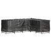 vidaXL Tuinmeubelhoezen L-vormig 2 st 16 oogjes 260x210x80 cm