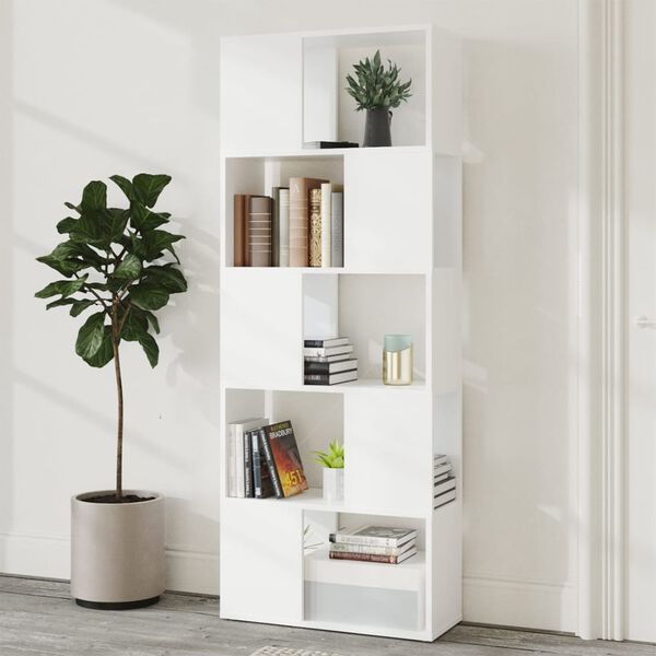 vidaXL Boekenkast/kamerscherm 60x24x155 cm bewerkt hout wit