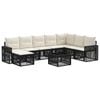 vidaXL Tuinbankenset 9 st Zwart en Cream Wit poly rattan