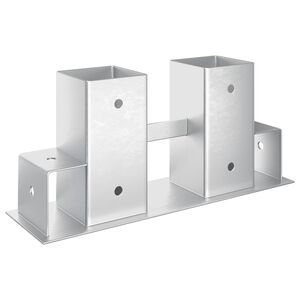 vidaXL Houtstapel Steun 12 st zilver 34 x 10 x 15 cm Staal