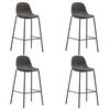 vidaXL Barstoelen 4 st stof donkergrijs