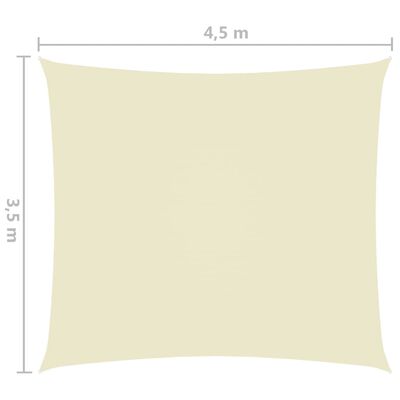 vidaXL Zonnescherm rechthoekig 3,5x4,5 m oxford stof crèmekleurig