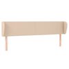 vidaXL Hoofdbord met randen 183x23x78/88 cm kunstleer cappuccinokleur