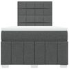 vidaXL Boxspring met matras stof donkergrijs 120x200 cm