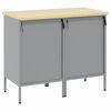 vidaXL Werk kast met lade 2 pcs Zwart en Grijs 100 x 55 x 85 cm