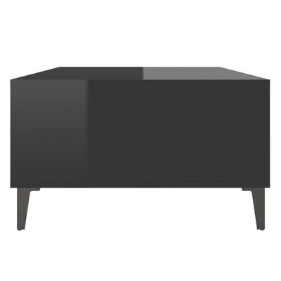 vidaXL Salontafel 103,5x60x35 cm spaanplaat hoogglans zwart