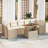 vidaXL Tuin Sofa Set met opslag 8 pcs Beige Poly riet