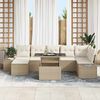 vidaXL Tuin Sofa Set met opslag 8 pcs Beige Poly riet