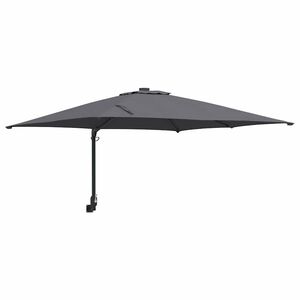 vidaXL Tuinparasol 248,5 x 247,5 x 160 cm Polyester en staal Antraciet