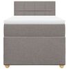 vidaXL Boxspring met matras stof taupe 80x200 cm