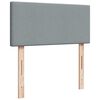 vidaXL Boxspring met matras stof lichtgrijs 100x200 cm