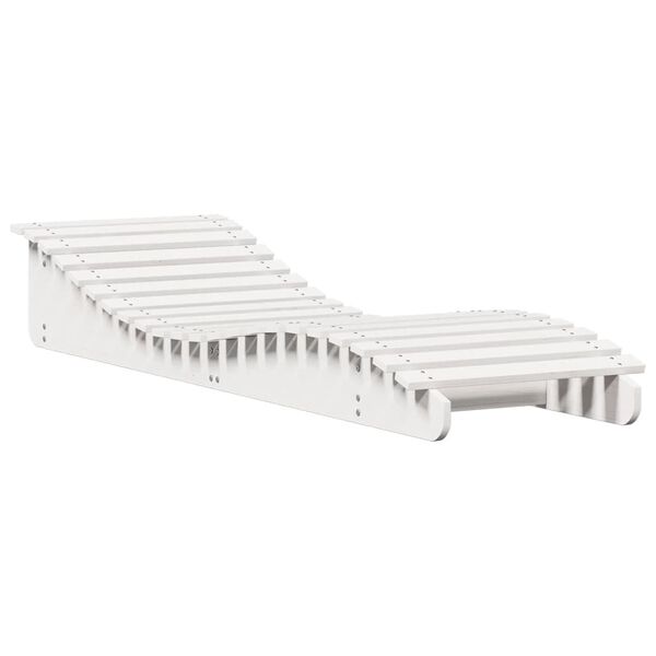 vidaXL Ligbed 205x60x31,5 cm massief grenenhout wit