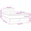 vidaXL Boxspring met matras en LED stof zwart 120x190 cm