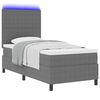 vidaXL Boxspring bed Lichtgrijs en wit. 203 x 90 x 128 cm