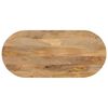 vidaXL Tafelblad ovaal 100x50x2,5 cm massief mangohout