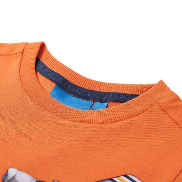 Kindershirt met lange mouwen 92 donkeroranje