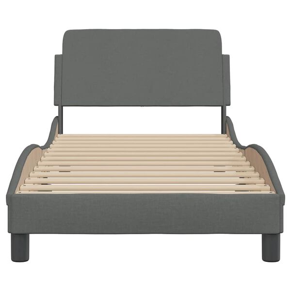 vidaXL Bedframe "Dover" 80x200 cm stof donkergrijs