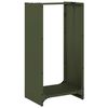 vidaXL Brandhoutrek 40x30x80 cm koudgewalst staal olijfgroen