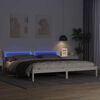 vidaXL Bedframe met hoofdeinde Wit 200 x 200 cm Massief grenenhout