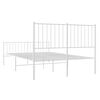 vidaXL Bedframe met hoofd- en voeteneinde metaal wit 120 x 190 cm